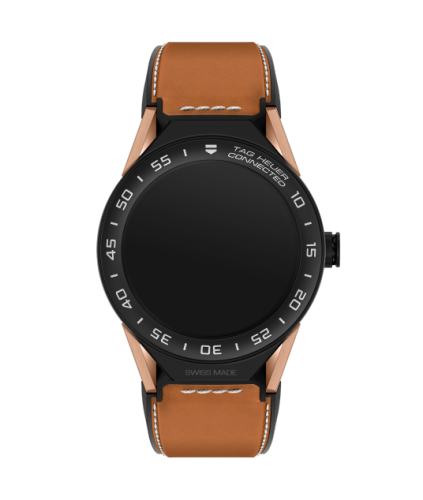 TAG Heuer Carrera Connected Modular 45 Black Titanium / Rose Gold / Ceramic / Brown Calf